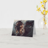 馬の悔やみや弔慰カード カード (黄色い花)