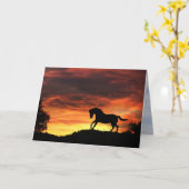 馬の悔やみや弔慰カード カード (黄色い花)