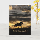 馬の悔やみや弔慰カード、哀悼の言葉カード カード (黄色い花)