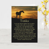 馬の悔やみや弔慰ロス馬名前をカスタムする カード (黄色い花)