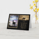 馬の悔やみや弔慰名前をカスタムするとフォトメモリアル カード (黄色い花)