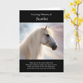 馬の悔やみや弔慰名前をカスタムすると写真 カード (黄色い花)