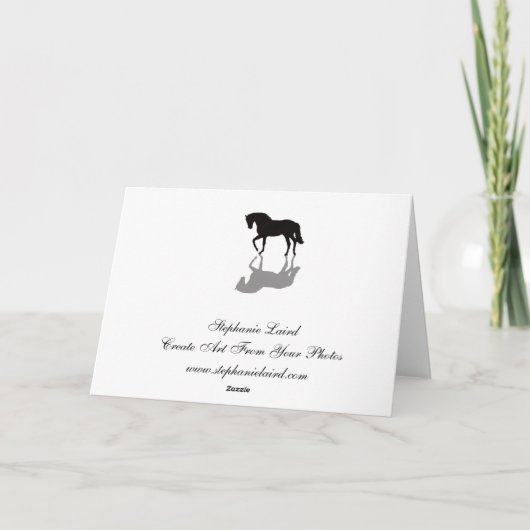 馬の悔やみや弔慰 カード (裏面)