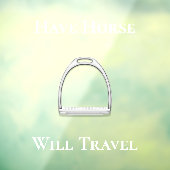 "馬の意志を持って旅行"馬術(白い文字) ウィンドウサイン (シート3)