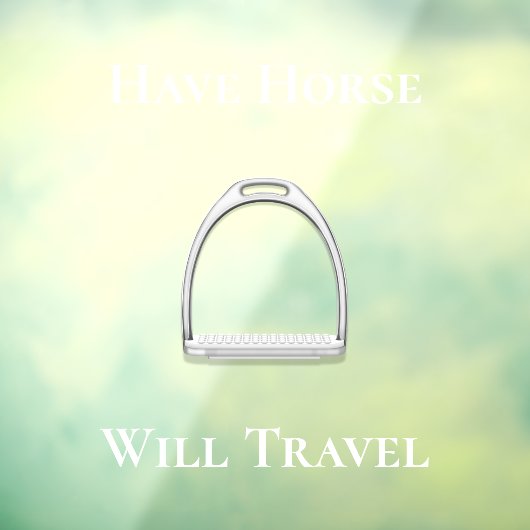 "馬の意志を持って旅行"馬術(白い文字) ウィンドウサイン (シート3)