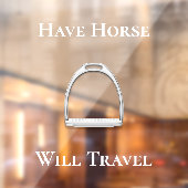 "馬の意志を持って旅行"馬術(白い文字) ウィンドウサイン (シート2)