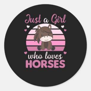 馬の愛する女の子だけの馬Sweet Pony ラウンドシール