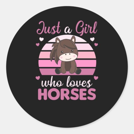 馬の愛する女の子だけの馬Sweet Pony ラウンドシール (正面)