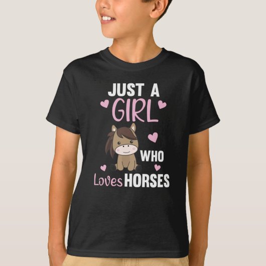 馬の愛する女の子だけの馬Sweet Pony Tシャツ (正面)