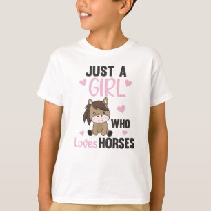 馬の愛する女の子だけの馬Sweet Pony Tシャツ