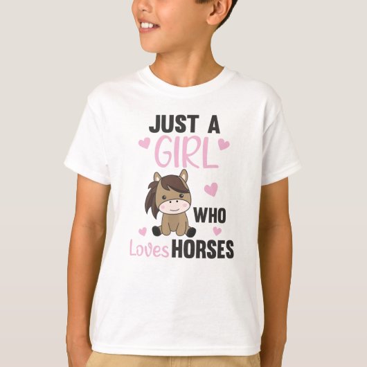馬の愛する女の子だけの馬Sweet Pony Tシャツ (正面)