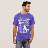 馬の愛する女の子ギフトボーイ Tシャツ (正面フル)