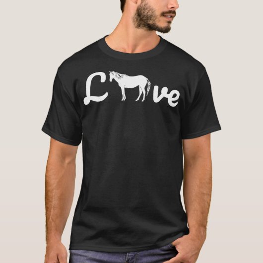 馬の愛の馬ロデオ Tシャツ (正面)