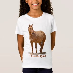 馬の愛人の動物，赤いダンウマ科のウマ Tシャツ