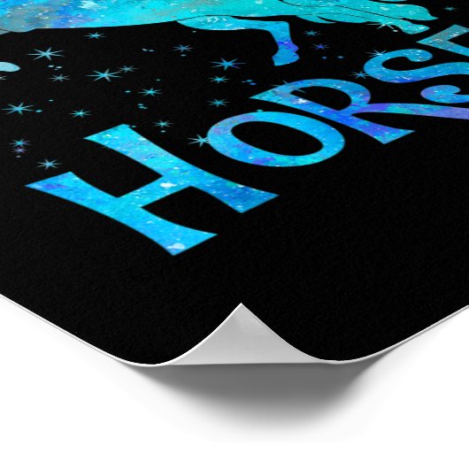 馬の所有者この女の子は馬の馬馬馬乗りを愛する ポスター (角)