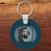 馬の手描きアート キーホルダー (裏面)