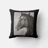 馬の手描きアート クッション (裏面)