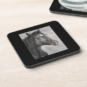 馬の手描きアート コースター (左側)