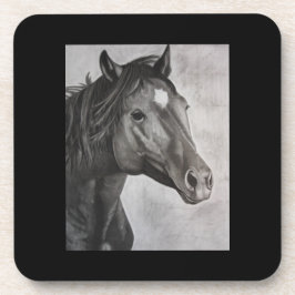 馬の手描きアート コースター