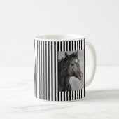 馬の手描きアート コーヒーマグカップ (正面右)