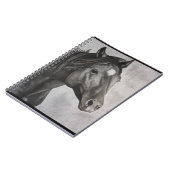 馬の手描きアート ノートブック (左側)