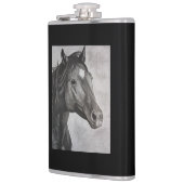 馬の手描きアート フラスク (左)