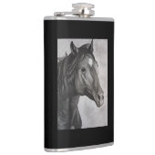 馬の手描きアート フラスク (右)