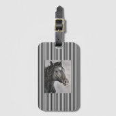 馬の手描きアート ラゲッジタグ (正面縦)