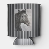 馬の手描きアート 缶クーラー (正面)
