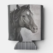 馬の手描きアート 缶クーラー (裏面)