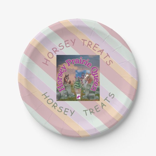 馬の扱い、馬の草原の女王 ペーパープレート (正面)