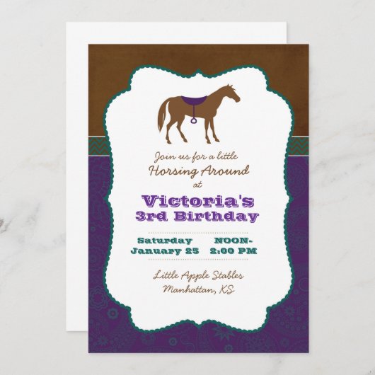 馬の招待状 招待状 (正面/裏面)