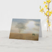 馬の持ち主への同情カード カード (黄色い花)