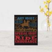 馬の持久力の馬に乗るおもしろいのどんな馬鹿でも カード (黄色い花)