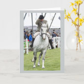 馬の挨拶状 カード (黄色い花)