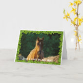 馬の挨拶状 カード (黄色い花)