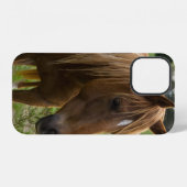 馬の挨拶 iPhone カーゼ iPhoneケース (裏面横)