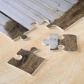 馬の接着は納屋の窓の先頭に立ちます ジグソーパズル (側面)