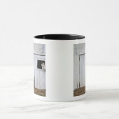 馬の接着は納屋の窓の先頭に立ちます マグカップ (中央)