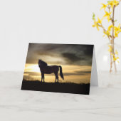 馬の損失のための悔やみや弔慰カード カード (黄色い花)