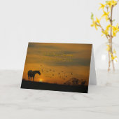 馬の損失のための美しい悔やみや弔慰カード カード (黄色い花)