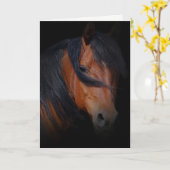 馬の損失のための馬の悔やみや弔慰カード カード (黄色い花)