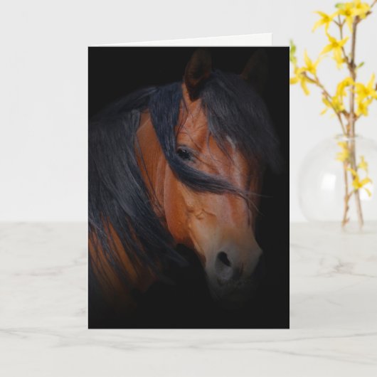 馬の損失のための馬の悔やみや弔慰カード カード (黄色い花)