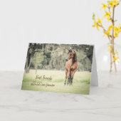 馬の損失アラビアあなたのメッセージ同情カード カード (黄色い花)