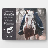 馬の損失フォトキープサケペット引用文馬記念 フォトプラーク (正面)