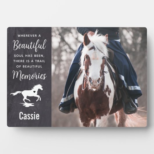 馬の損失フォトキープサケペット引用文馬記念 フォトプラーク (正面)