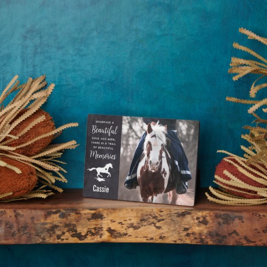 馬の損失フォトキープサケペット引用文馬記念 フォトプラーク (側面)