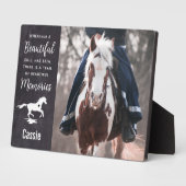 馬の損失フォトキープサケペット引用文馬記念 フォトプラーク (側面)