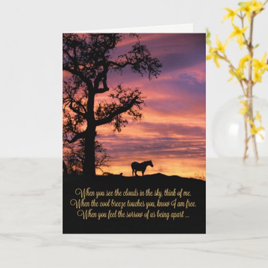 馬の損失，馬の同情カード カード (黄色い花)