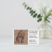 馬の搭乗か馬小屋 名刺 (スタンド正面)